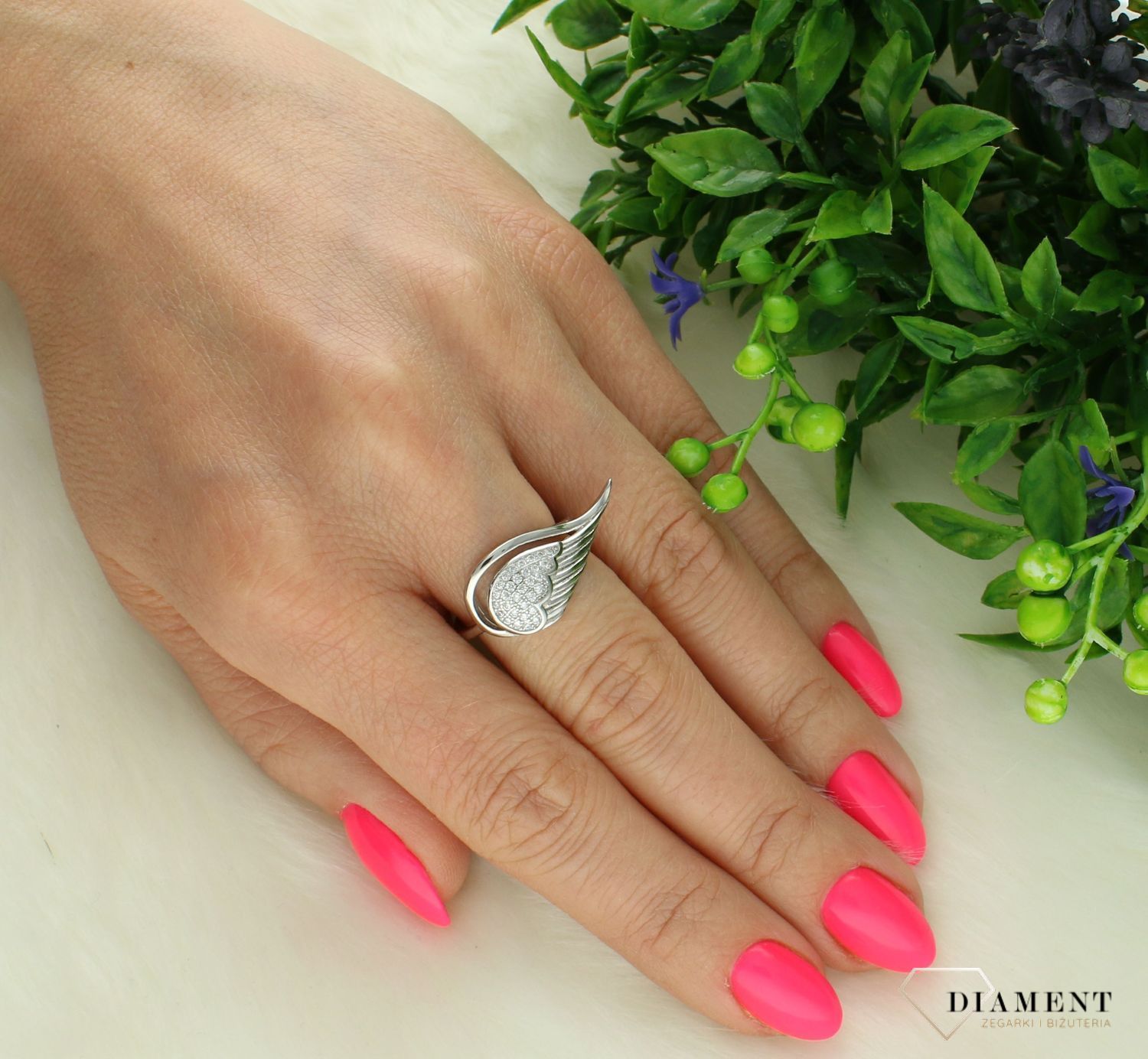 Pierścionek srebrny 925 Skrzydło DIA-PRS-7484-925 (1).jpg