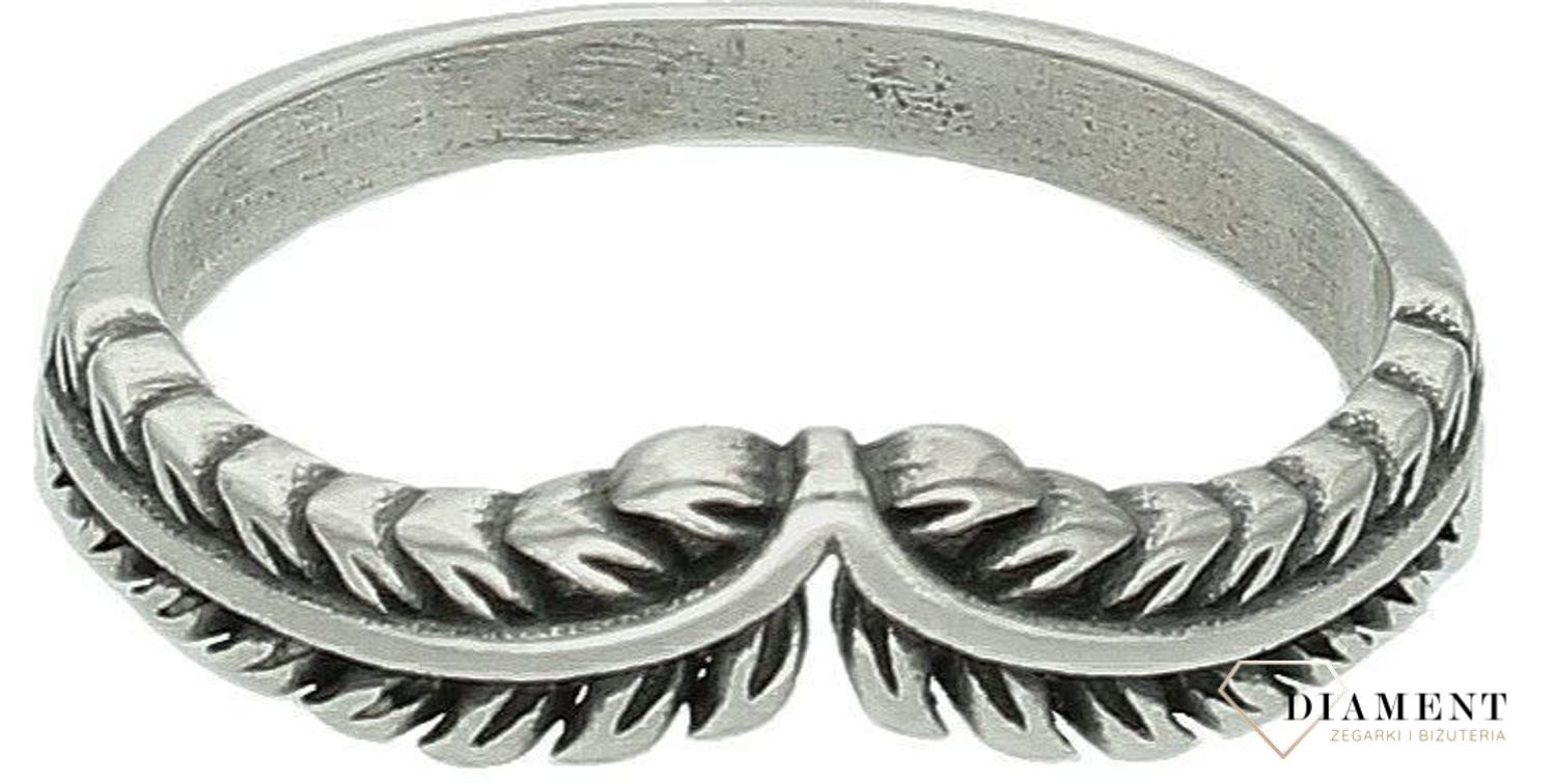 Srebrny pierścionek damski 925 listki DIA-PRS-7487-925 rozmiar 12.  Srebrny pierścionek damski. Pierścionek srebrny dla kobiety. Srebrny pierścionek damski na prezent. Delikatny pierścionek damski..jpg