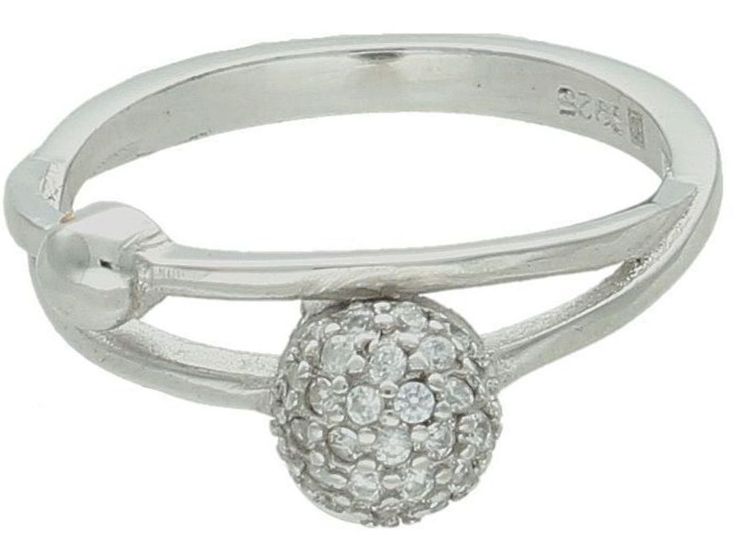 Srebrny pierścionek damski 925 kuleczka w cyrkoniach rozmiar 10 DIA-PRS-7493-925. Srebrny pierścionek damski. Pierścionek srebrny na prezent. Pierścionek ze srebra z cyrkonią.6.jpg