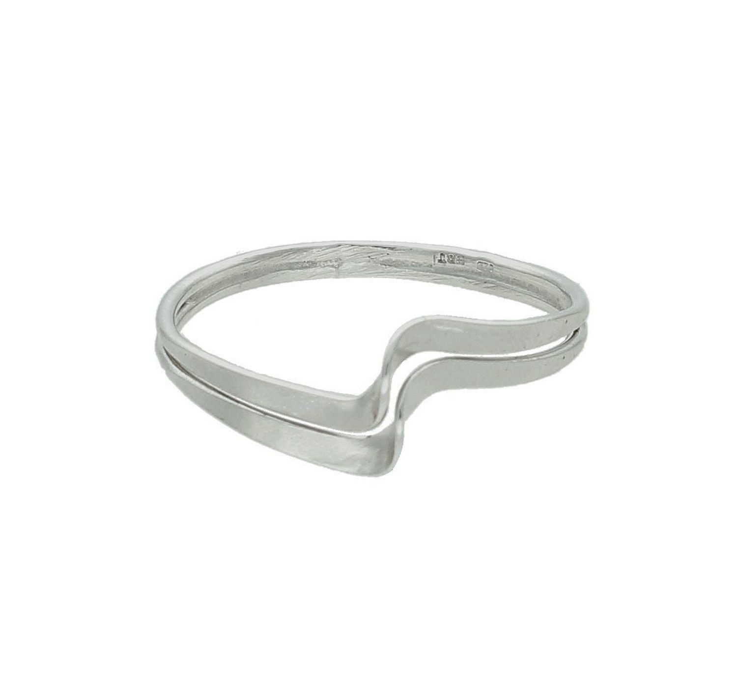 Srebrny pierścionek damski 925 podwójna fala DIA-PRS-7510-925. Srebrny pierścionek damski. Pierścionek srebrny na prezent. Pierścionek ze srebra o gładkiej powierzchni..jpg