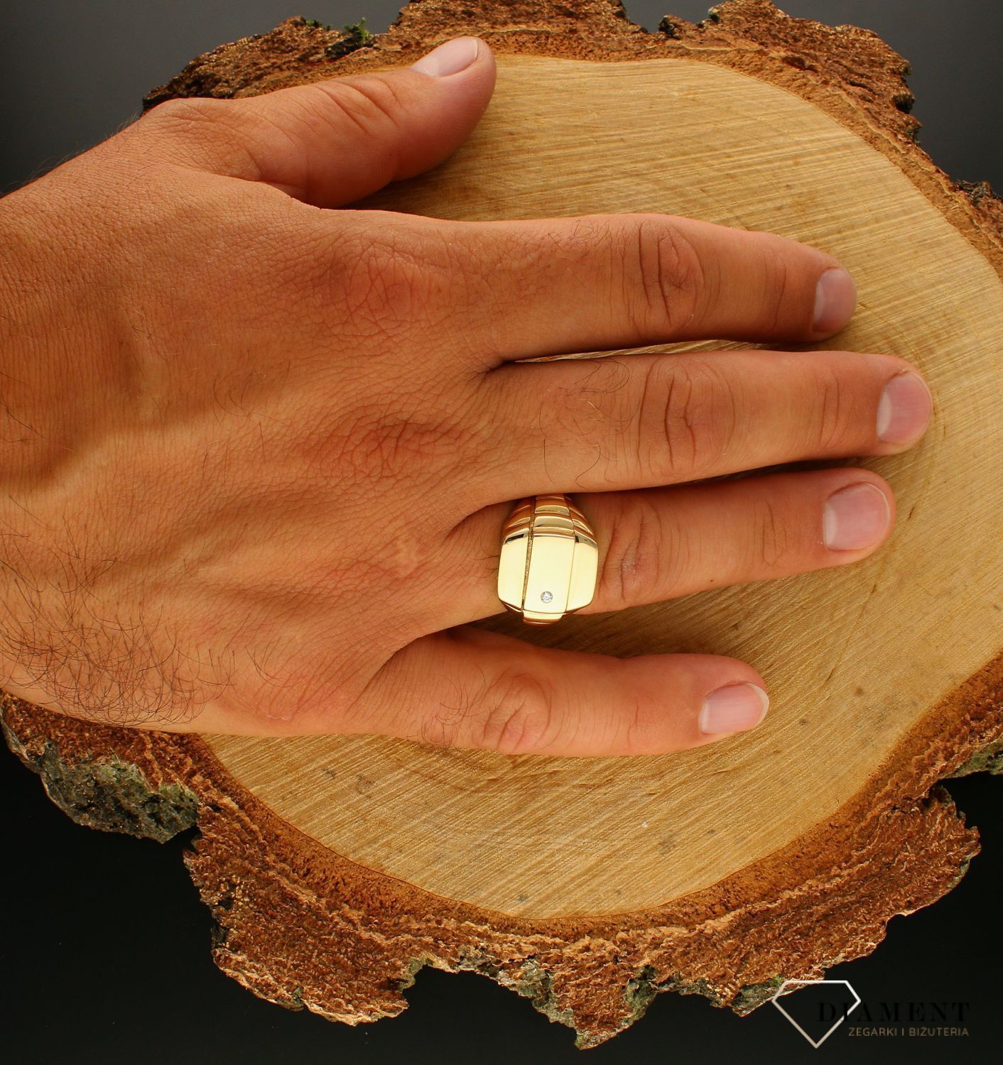 Sygnet męski 585 złoty z cyrkonią DIA-PRS-7568-585 (1).jpg