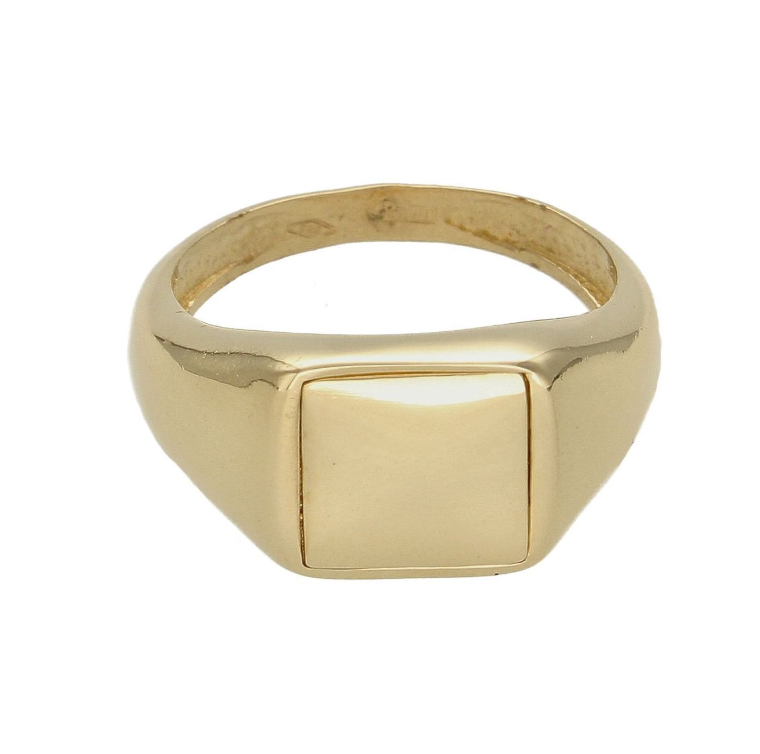 Złoty sygnet męski gładki. Męski sygnet wykonany z 14 karatowego żółtego złota. Męska biżuteria idealna na wszelkie okazje. Złota biżuteria wykonana z próby 585 o ciekawej, niepowtarzalnej formie, która zachwyci każdego mężc.jpg