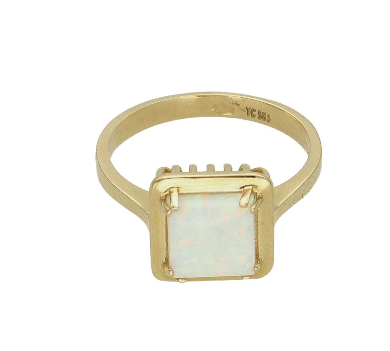 Pierścionek 585 złoty opal. Ponadczasowy wzór inspirowany ikonami sztuki jubilerskiej podkreśli piękno wyjątkowych momentów zaręczyn, rocznic, jubileuszy. Klasycznej formie pierścio (2).jpg