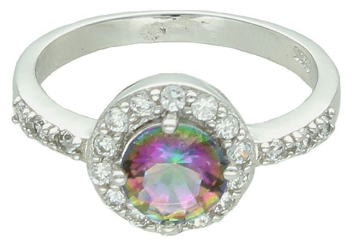 Pierścionek srebrny cyrkonie próba 925, DIA-PRS-7620-925 Srebrny pierścionek wykonany z najwyższej jakości srebra o prostej formie. Idealny pomysł na prezent dla każdej kobiety. 1.jpg