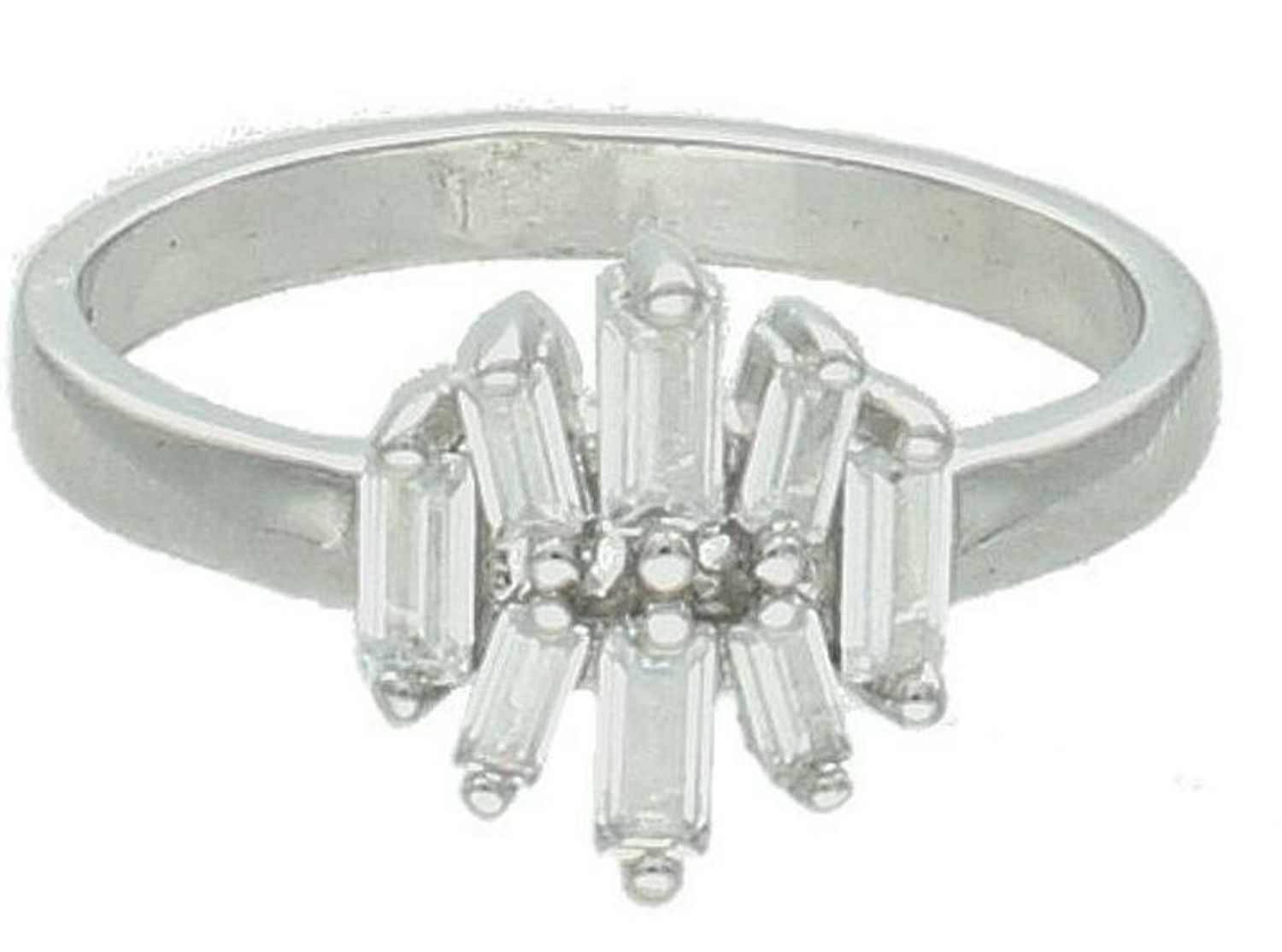 Srebrny pierścionek damski 925 z podłużnymi cyrkoniami rozmiar 17 DIA-PRS-7624-925. Srebrny pierścionek damski. Pierścionek srebrny dla kobiety na prezent. Srebrny damski pierścionek z cyrkoniami.5.jpg