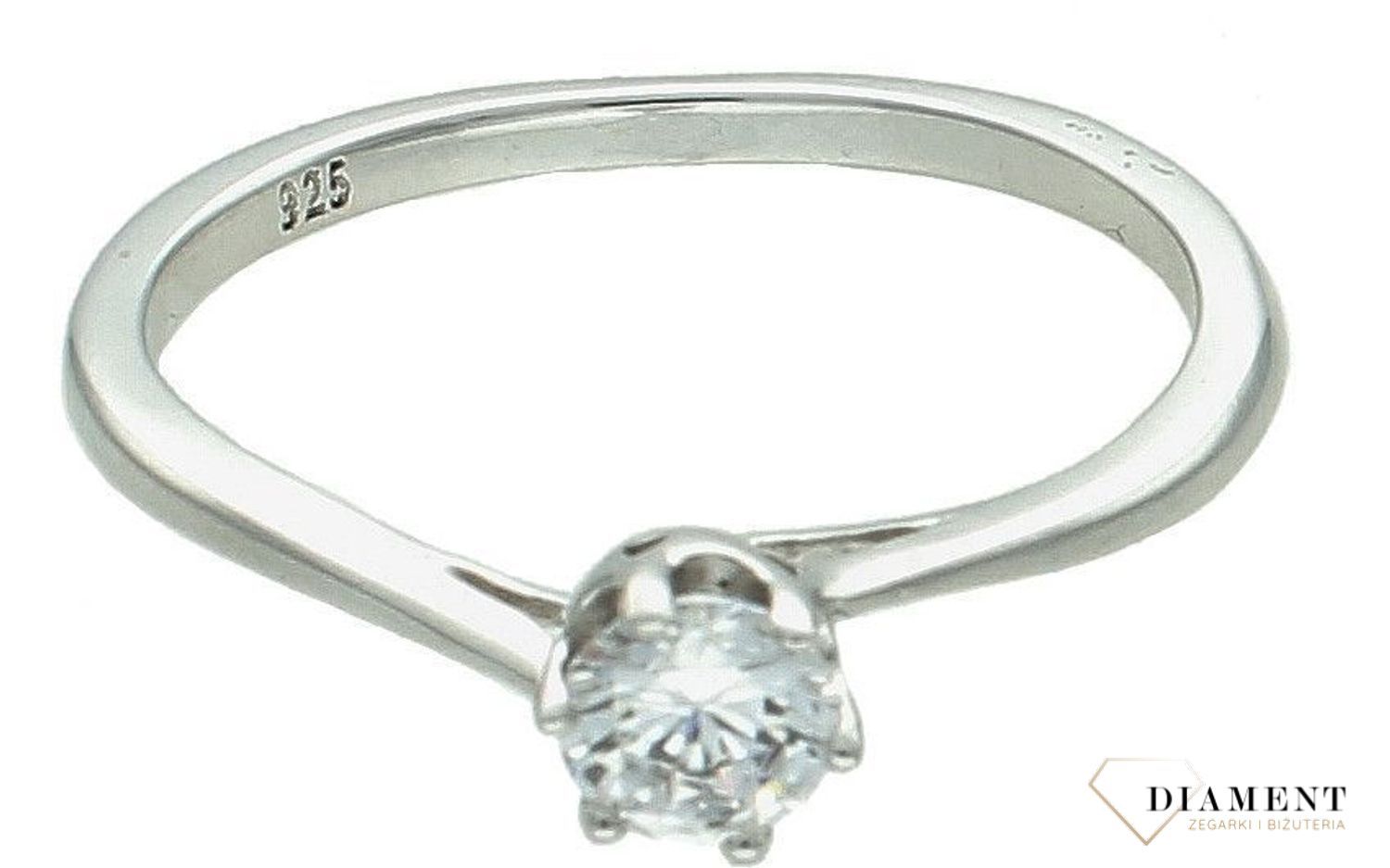 Srebrny pierścionek damski 925 z wystającą cyrkonią rozmiar 20 DIA-PRS-7628-925. Srebrny damski pierścionek. Pierścionek srebrny damski. Pierścionek srebrny z cyrkoniami. Pierścionek damski idealny na prezent.1.jpg