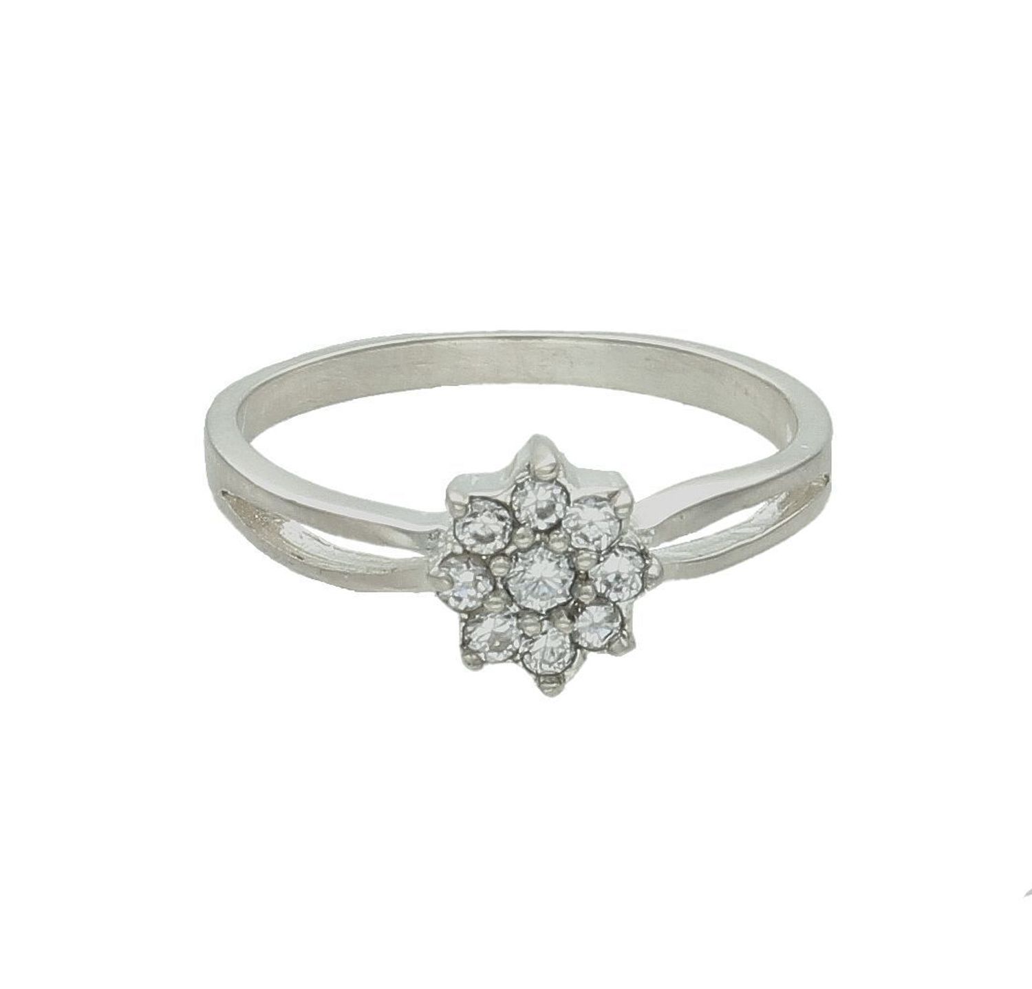 Srebrny pierścionek damski 925 kwiatek z cyrkoniami rozmiar 17 DIA-PRS-7638-925. Srebrny pierścionek damski. Pierścionek srebrny na prezent. Pierścionek ze srebra z cyrkonią..jpg