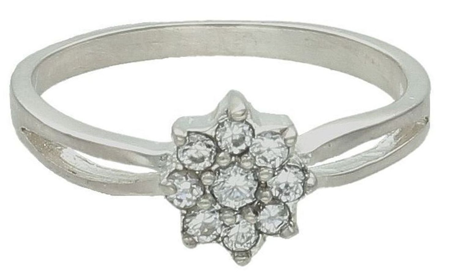 Srebrny pierścionek damski 925 kwiatek z cyrkoniami rozmiar 17 DIA-PRS-7638-925. Srebrny pierścionek damski. Pierścionek srebrny na prezent. Pierścionek ze srebra z cyrkonią..jpg