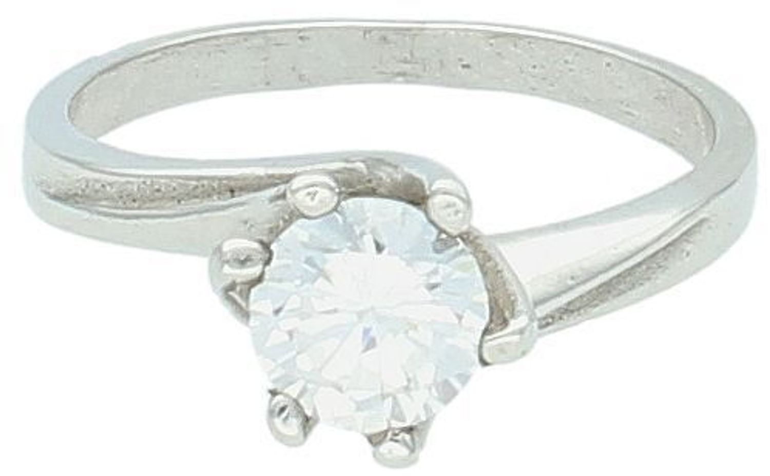 Pierścionek srebrny z cyrkonią dużą próba 925, DIA-PRS-7660-925 Srebrny pierścionek wykonany z najwyższej jakości srebra o prostej formie. Idealny pomysł na prezent dla każdej kobiety. 11.jpg