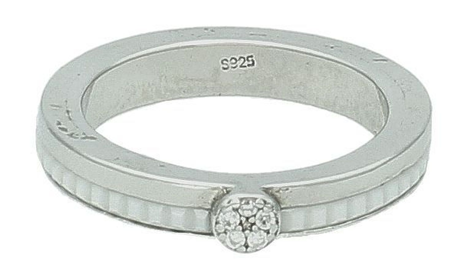 Pierścionek srebrny z ceramiką próba 925, DIA-PRS-7670-925 Srebrny pierścionek wykonany z najwyższej jakości srebra o prostej formie. Idealny pomysł na prezent dla każdej kobiety.1.jpg