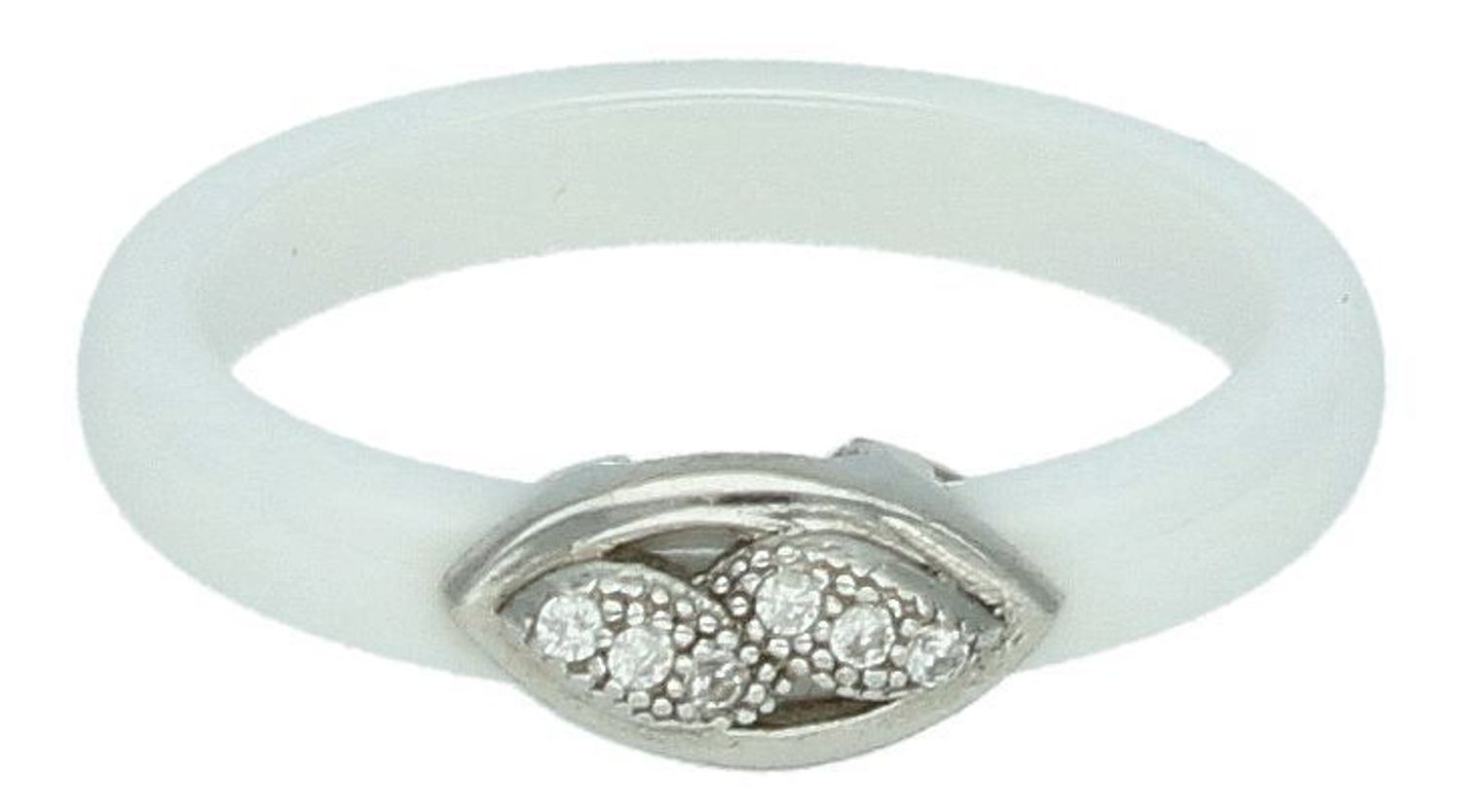 Pierścionek biała ceramika z cyrkonią próba 925, DIA-PRS-7679-925 Srebrny pierścionek wykonany z najwyższej jakości srebra o oryginalnej formie. Idealny pomysł na prezent dla każdej kobiety.11.jpg