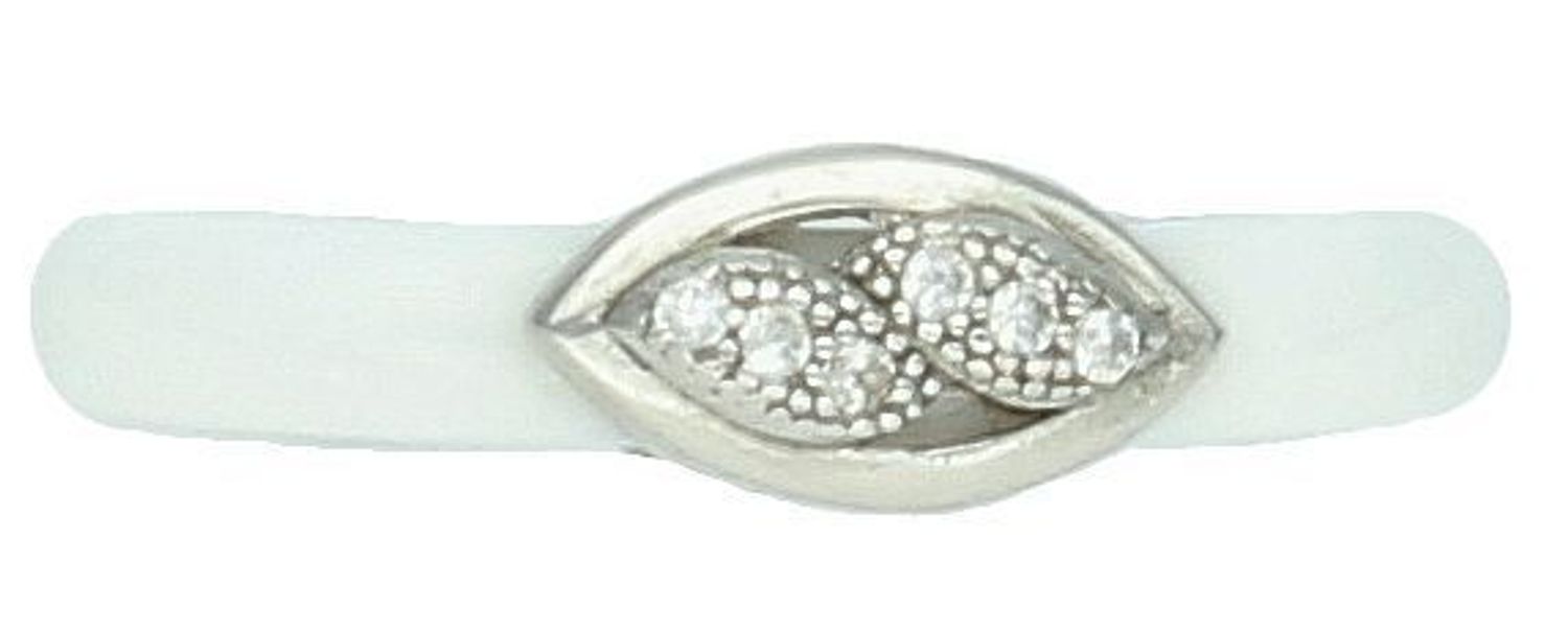 Pierścionek biała ceramika z cyrkonią próba 925, DIA-PRS-7679-925 Srebrny pierścionek wykonany z najwyższej jakości srebra o oryginalnej formie. Idealny pomysł na prezent dla każdej kobiety.11.jpg