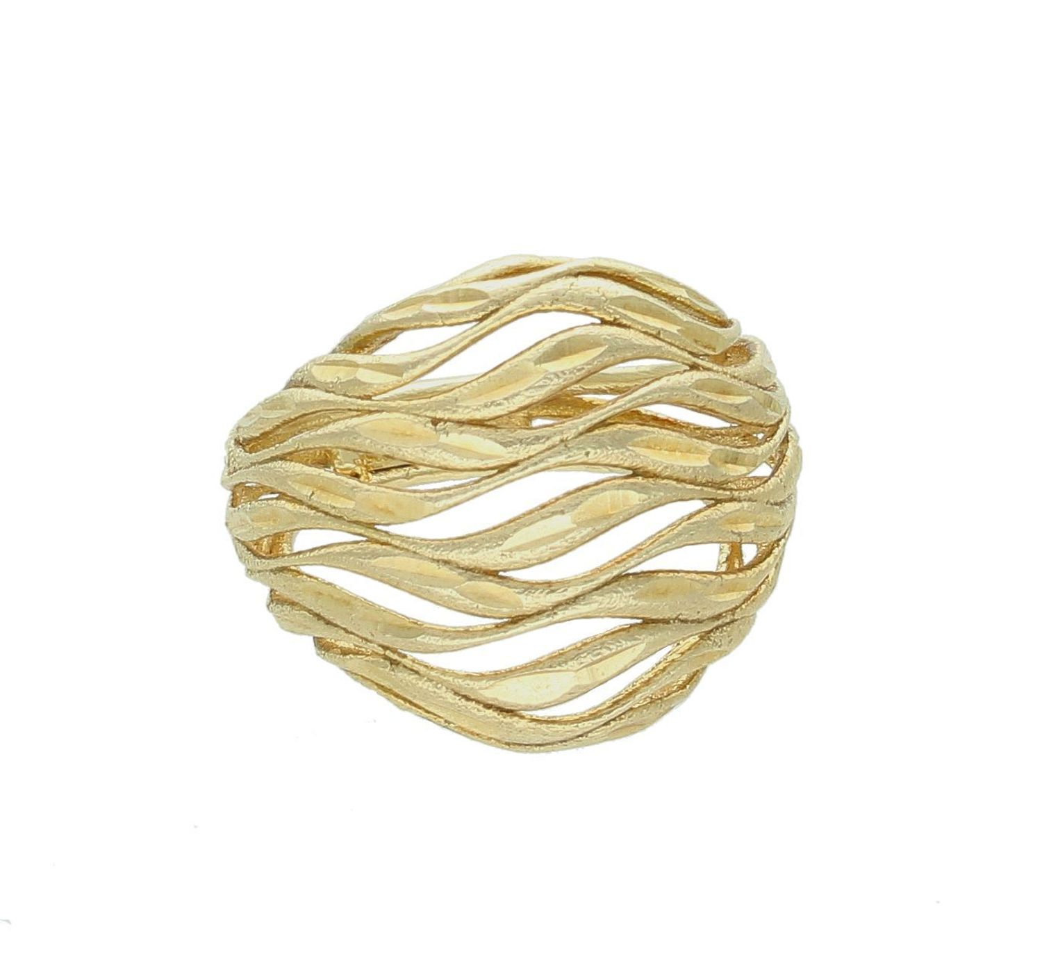 Srebrny pierścionek damski 925 szeroki pozłacany rozmiar 12 DIA-PRS-7731-925 5.jpg