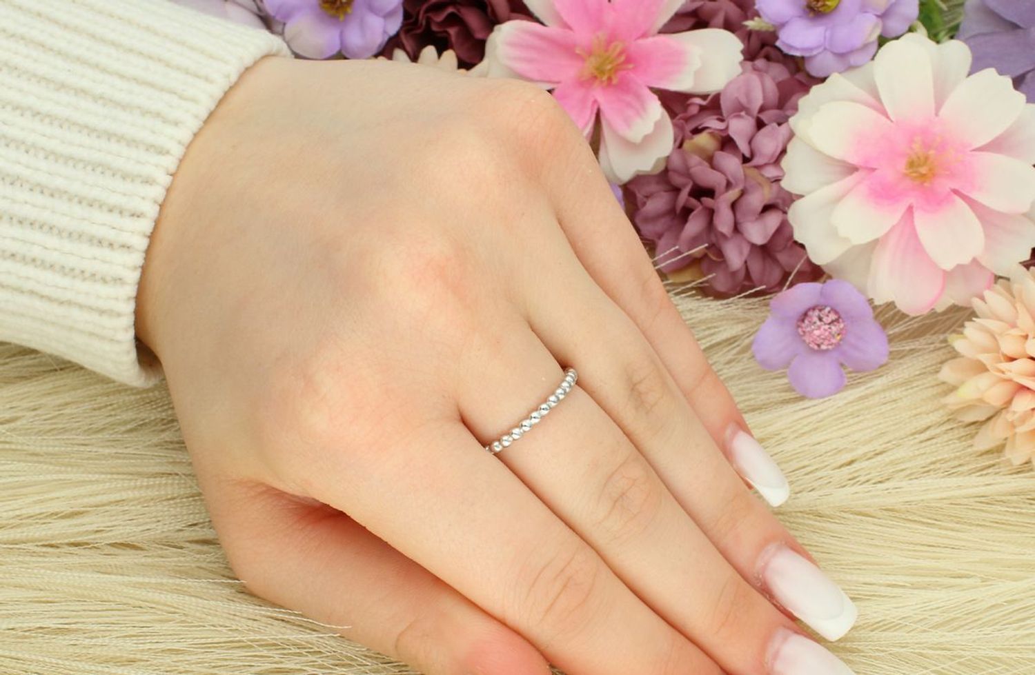 Pierścionek srebrny 925  kwarc różowym DIA-PRS-7735-925.jpg