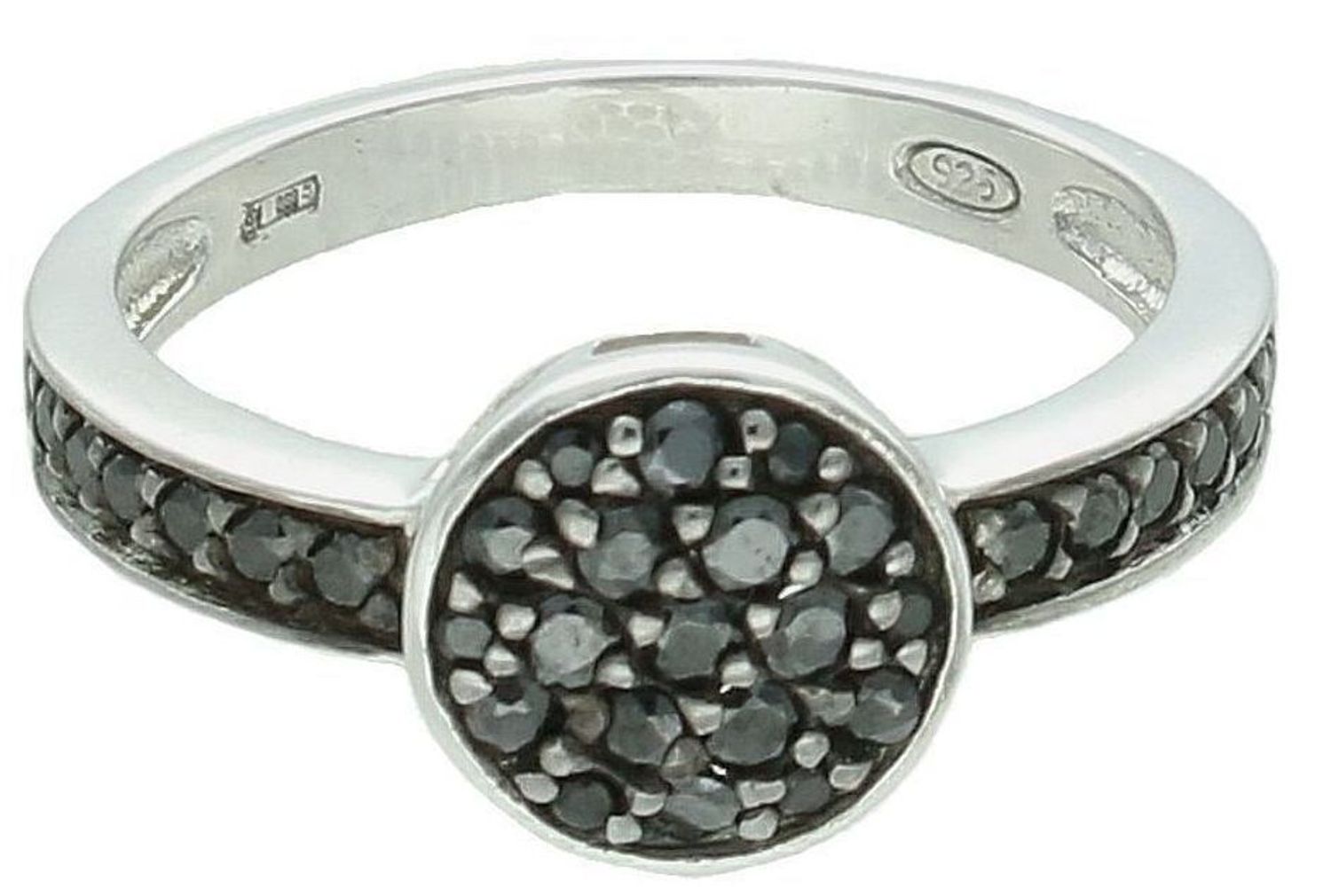 Srebrny pierścionek damski 925 czarnymi cyrkoniami rozmiar 14 DIA-PRS-7739-925. Srebrny pierścionek damski. Srebrny pierścionek z cyrkoniami. Pierścionek damski na prezent. Pierścionek srebrny dla kobiety. 8.jpg