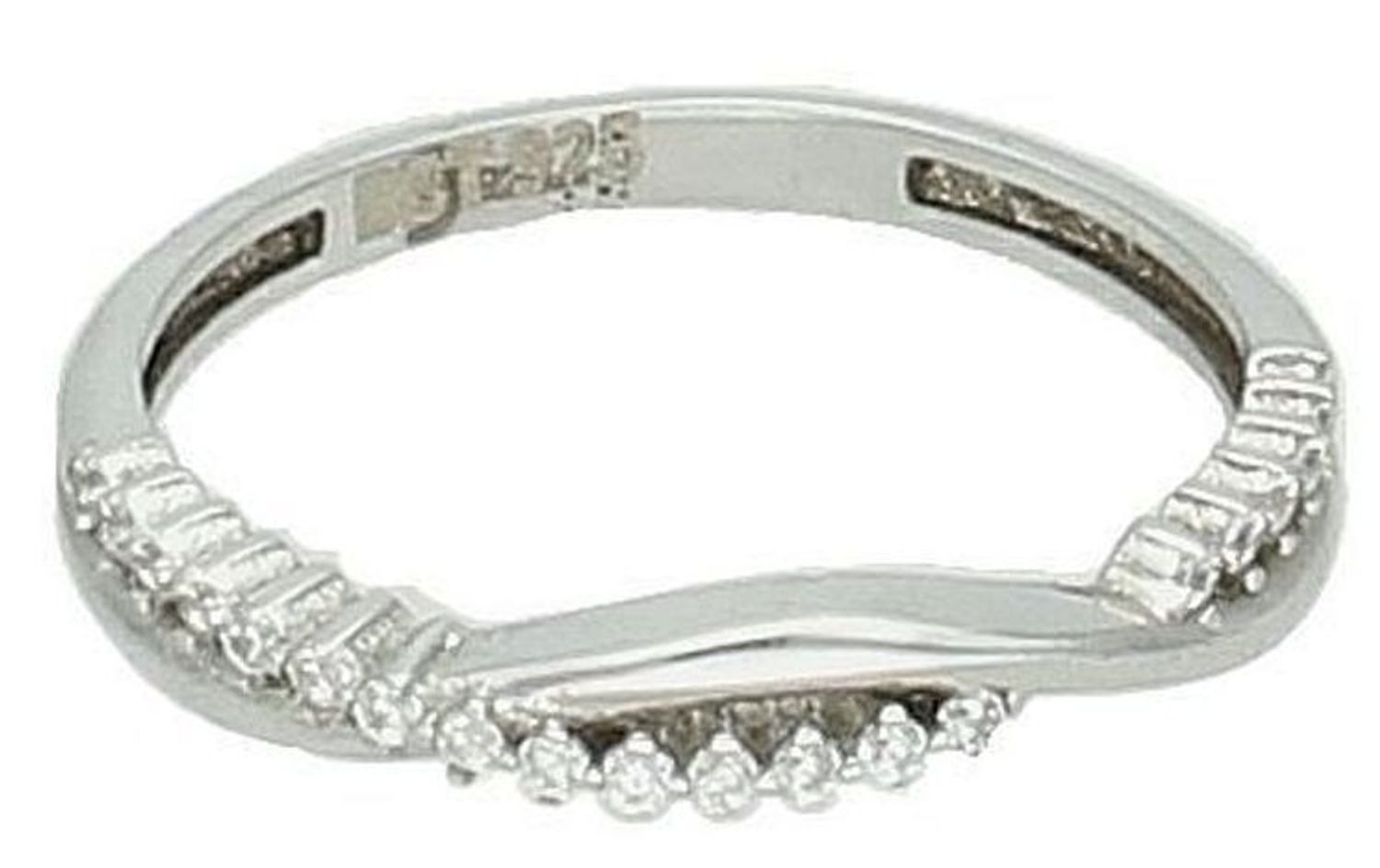 Srebrny pierścionek damski 925 pleciona obrączka z cyrkoniami rozmiar 11 DIA-PRS-7741-925. Błyszczący srebrny pierścionek dla kobiety. Oryginalny srebrny pierścionek. Pomysł na prezent dla kobiety. Pierści.jpg