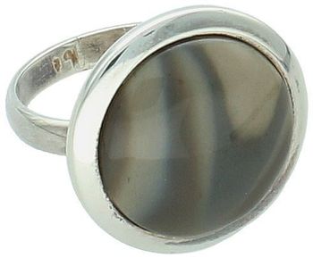 Elegancki pierścionek damski srebrny z krzemieniem pasiastym, próba 925, rozmiar 12, waga 5,50 g, szerokość szyny 3 mm, wielkość elementu ozdobnego 2,0 cm.1.jpg