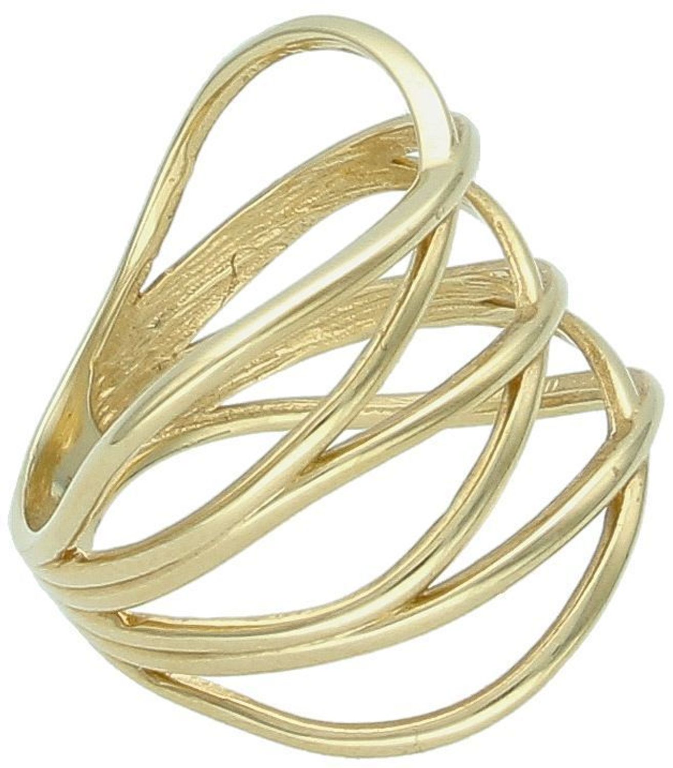 Szeroki pierścionek damski ze złota 585, rozmiar 13. Model DIA-PRS-7875-585, waga 3,56 g, szerokość górna 1,6 cm. Stylowy i efektowny dodatek dla kobiet z klasą.1.jpg