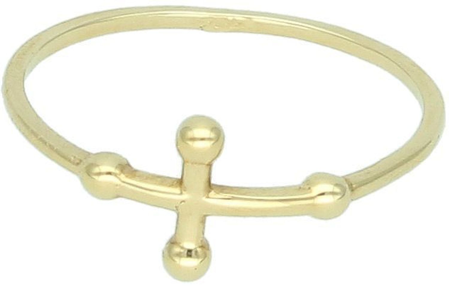 Złoty pierścionek damski próba 585 DIA-PRS-7910-585 – lekki i subtelny model o wadze 0,95 g z ozdobnym elementem 7x10 mm i szyną o szerokości 1 mm. Idealny na prezent lub jako codzienna ozdoba.1.jpg