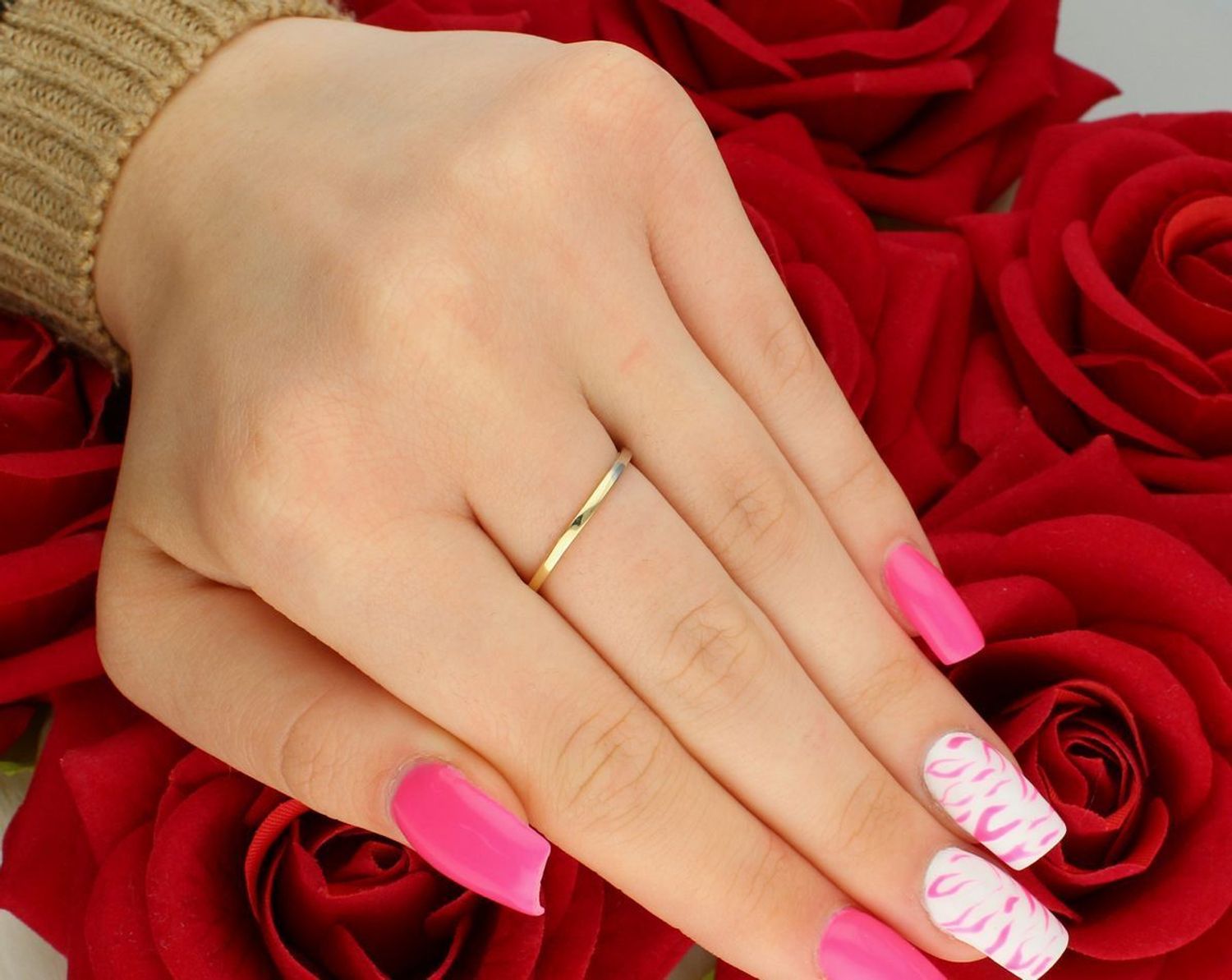 Złoty pierścionek damski z sercem i cyrkonią DIA-PRS-7992-585  Białe i żółte złoto  Próba 585  1,76 g.jpg