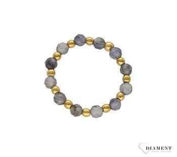 Pierścionek damski na gumce kamienie naturalne iolit DIA-PRS-8143-925. damski pierścionek modny. pierścionek insta. Biżuteria in.jpg