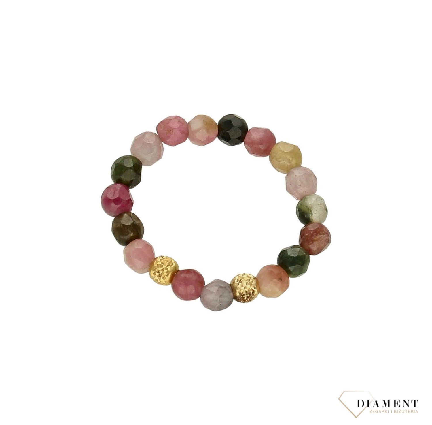 Pierścionek damski na gumce kamienie naturalne turmalin DIA-PRS-8163-585. Pierścionek na gumeczce. Pierścionek z koralików. Modne pierścionki. Pierścionki z kamieniami naturalnymi..jpg