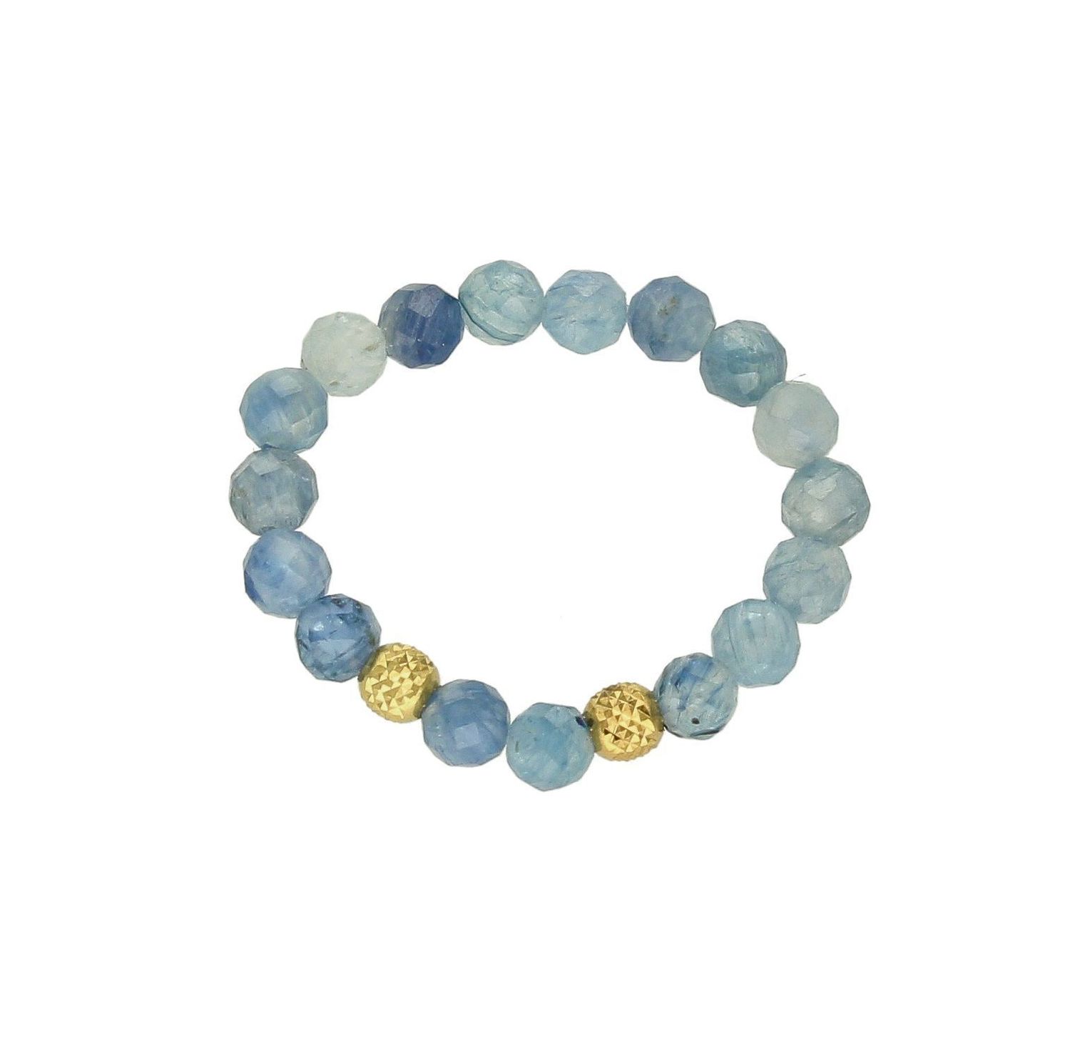 Pierścionek damski złoty 585 z kamieniem kyanite DIA-PRS-8180-585. Modny pierścionek z ozdobnych kuleczek na gumce to intrygująca biżuteria która spodoba się niezależnej, odważnej kobiecie, kochającej wyraziste dodatki, któr.jpg