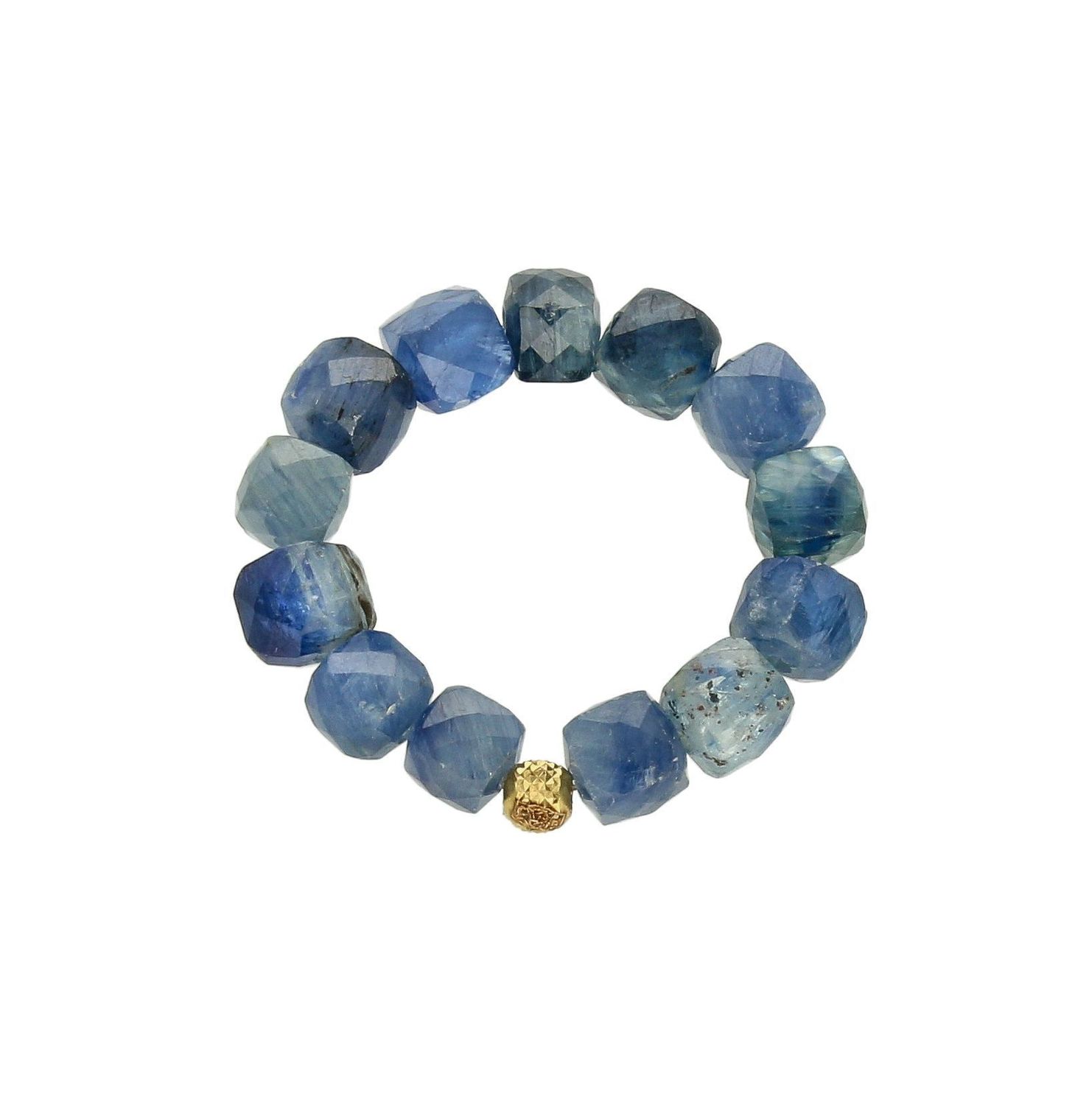 Pierścionek damski złoty 585 z kamieniem kyanite DIA-PRS-8181-585.Modny pierścionek z ozdobnych kuleczek na gumce to intrygująca biżuteria która spodoba się niezależnej, odważnej kobiecie, kochającej wyraziste dodatki, które.jpg