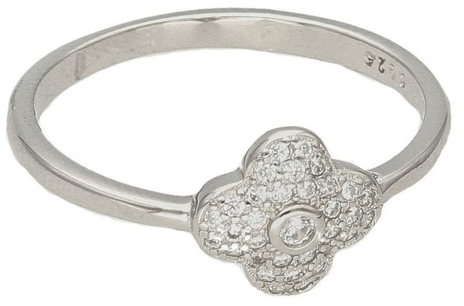 Srebrny pierścionek damski kwiatek w cyrkoniach DIA-PRS-8572-925 Srebrny pierścionek damski kwiatek w cyrkoniach. Klasyczny srebrny pierścionek to dodatek, który sprawdzi się w każdej stylizacji,..jpg