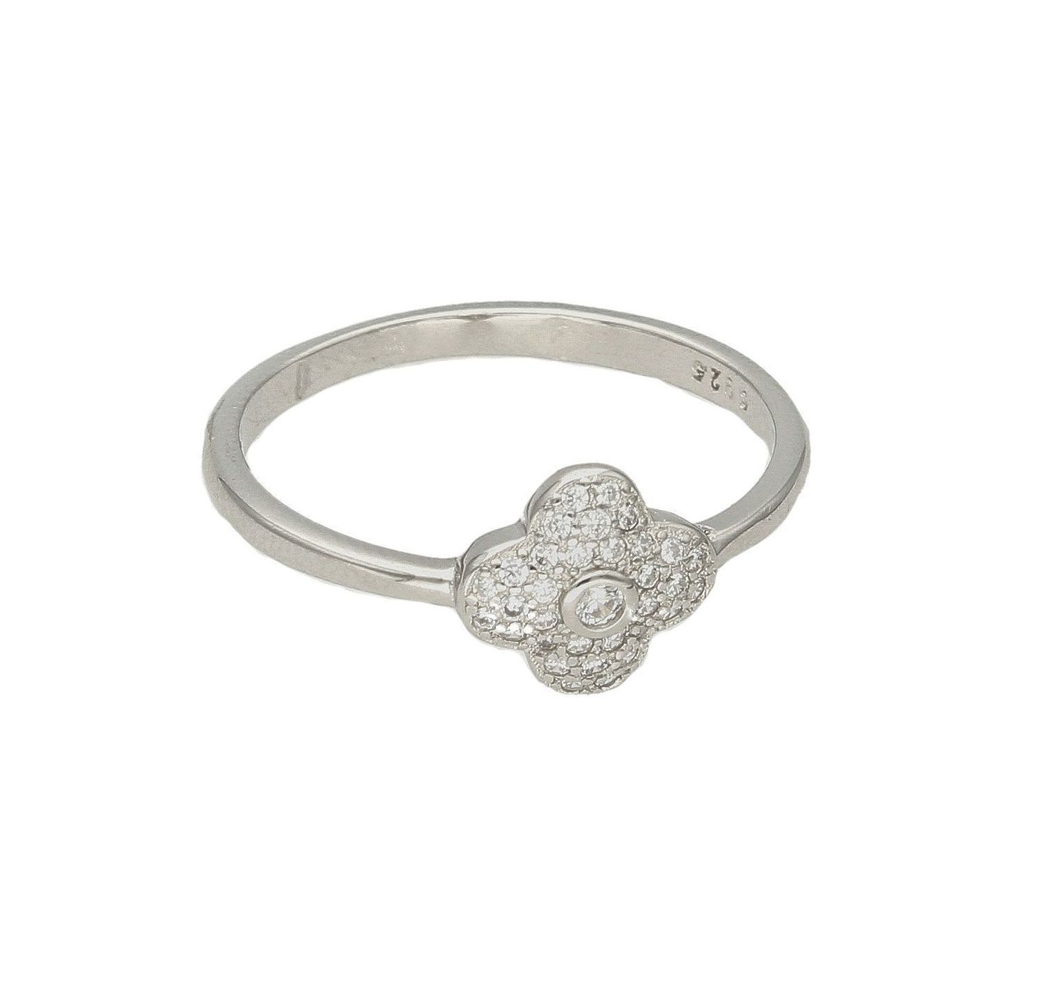 Srebrny pierścionek damski kwiatek w cyrkoniach DIA-PRS-8572-925 Srebrny pierścionek damski kwiatek w cyrkoniach. Klasyczny srebrny pierścionek to dodatek, który sprawdzi się w każdej stylizacji,..jpg