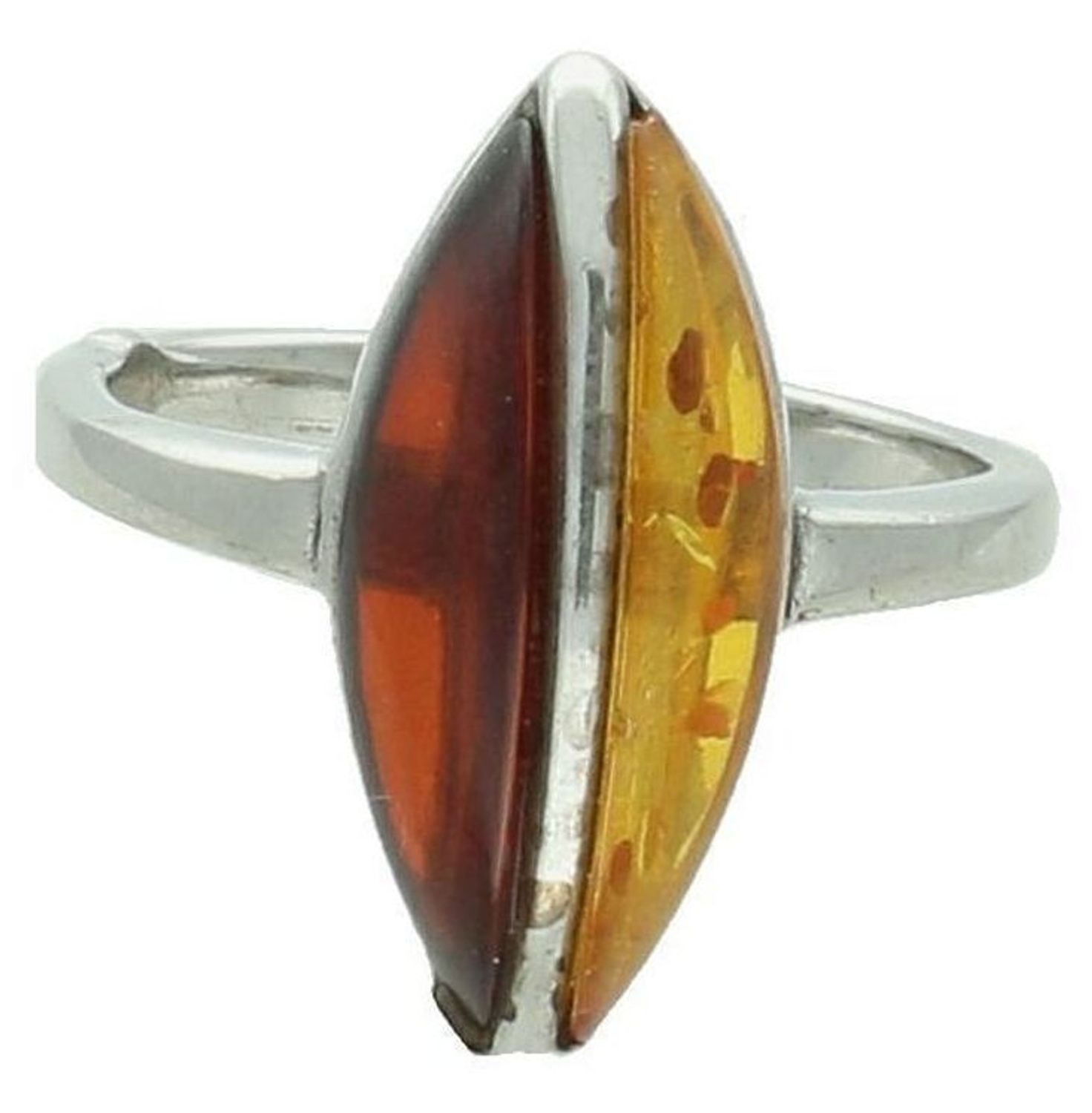 Srebrny pierścionek damski 925 ciemny i jasny bursztyn rozmiar 13 DIA-PRS-8619-925 5.jpg