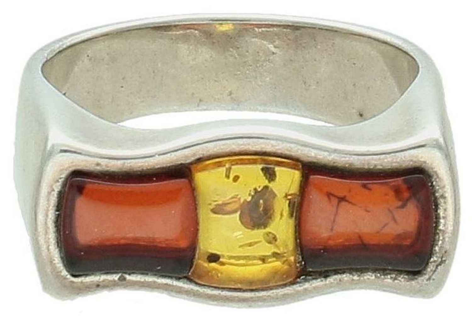 Srebrny pierścionek damski 925 z bursztynem bałtyckim rozmiar 16 DIA-PRS-8624-925 5.jpg