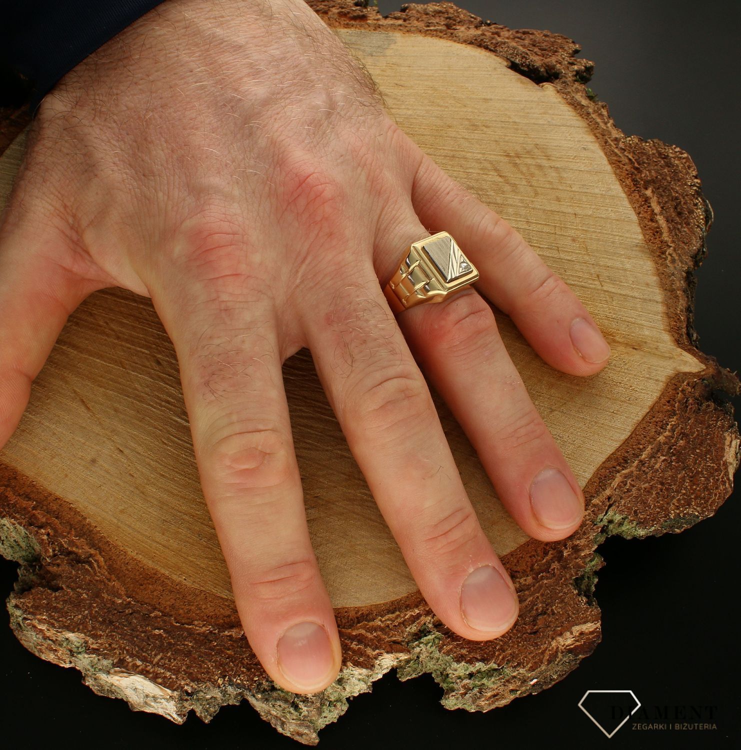 Złoty sygnet 585 z cyrkonią DIA-PRS-8877-585.jpg