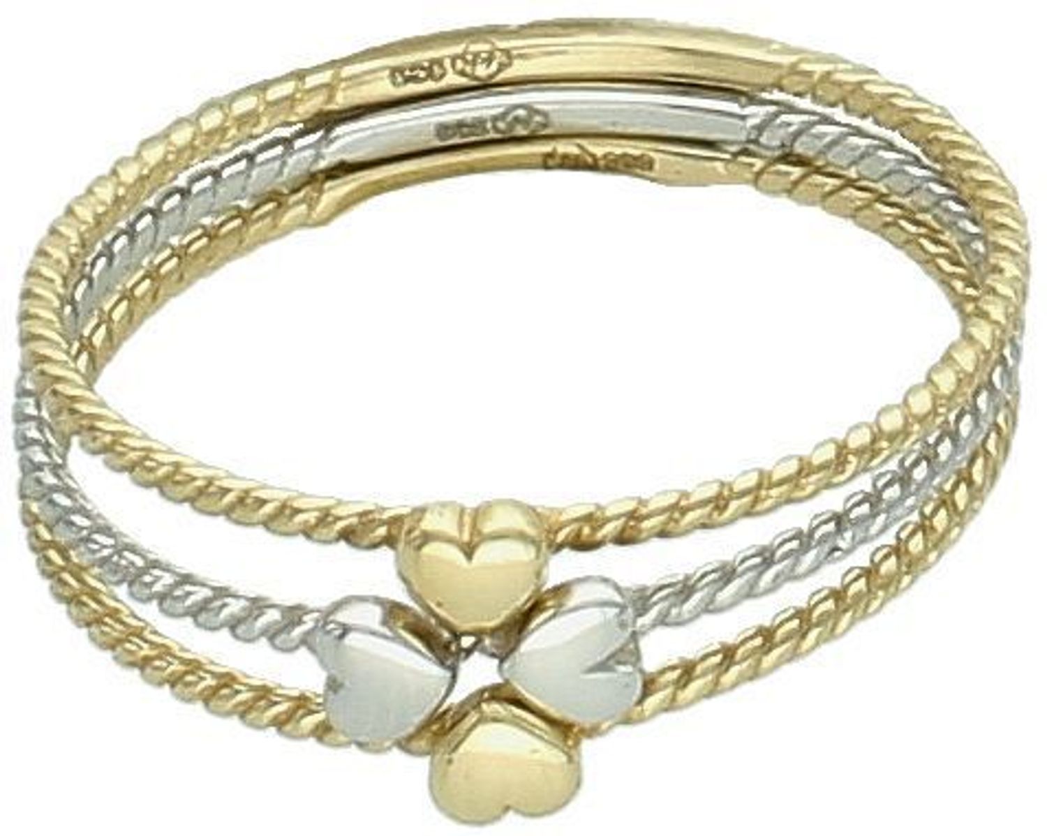 Złoty pierścionek trzy pojedyncze obrączki próba 585, DIA-PRS-8884-585. Elegancki pierścionek wykonany z żółtego złota o próbie 585, składający się z trzech subtelnych obrączek2.jpg