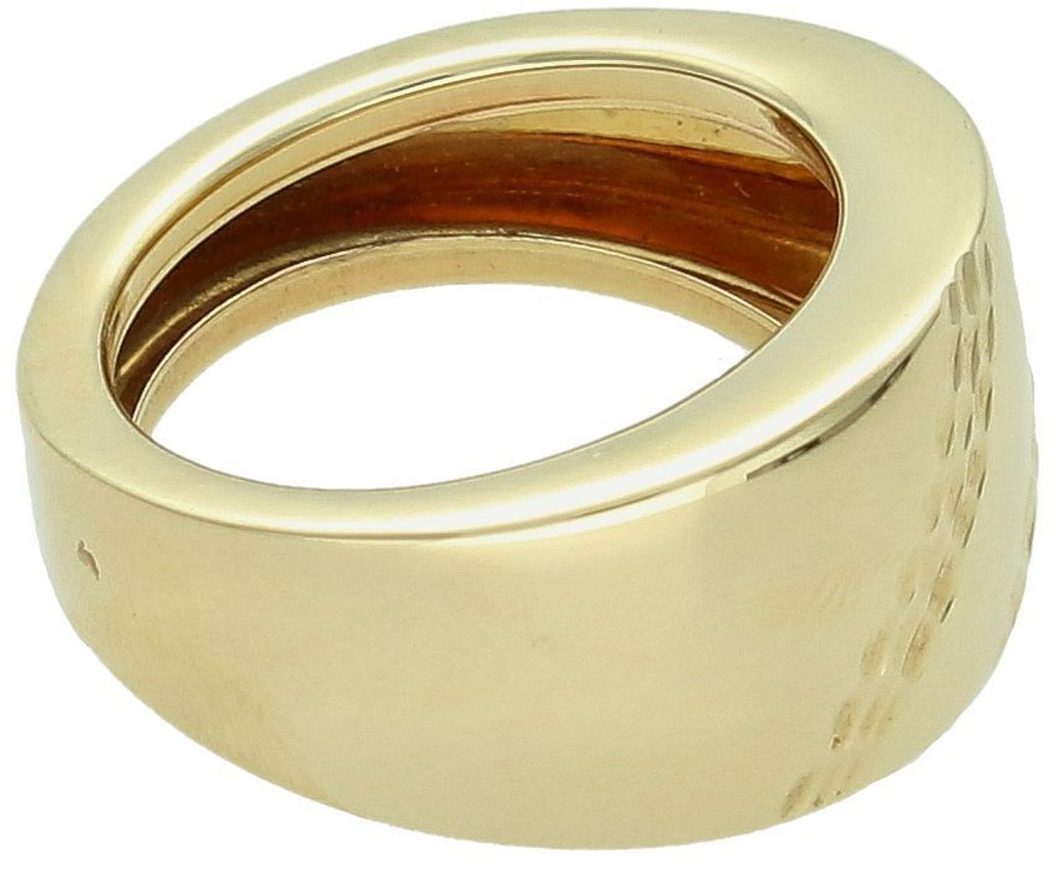 Złoty pierścionek Sygnet grawerowane dwa wzory próba 585, DIA-PRS-8885-585. Złoty pierścionek sygnet z delikatnym grawerowanym wzorem. Pierścionek sygnet wykonany ze złota próby 585. Idealny 1.jpg