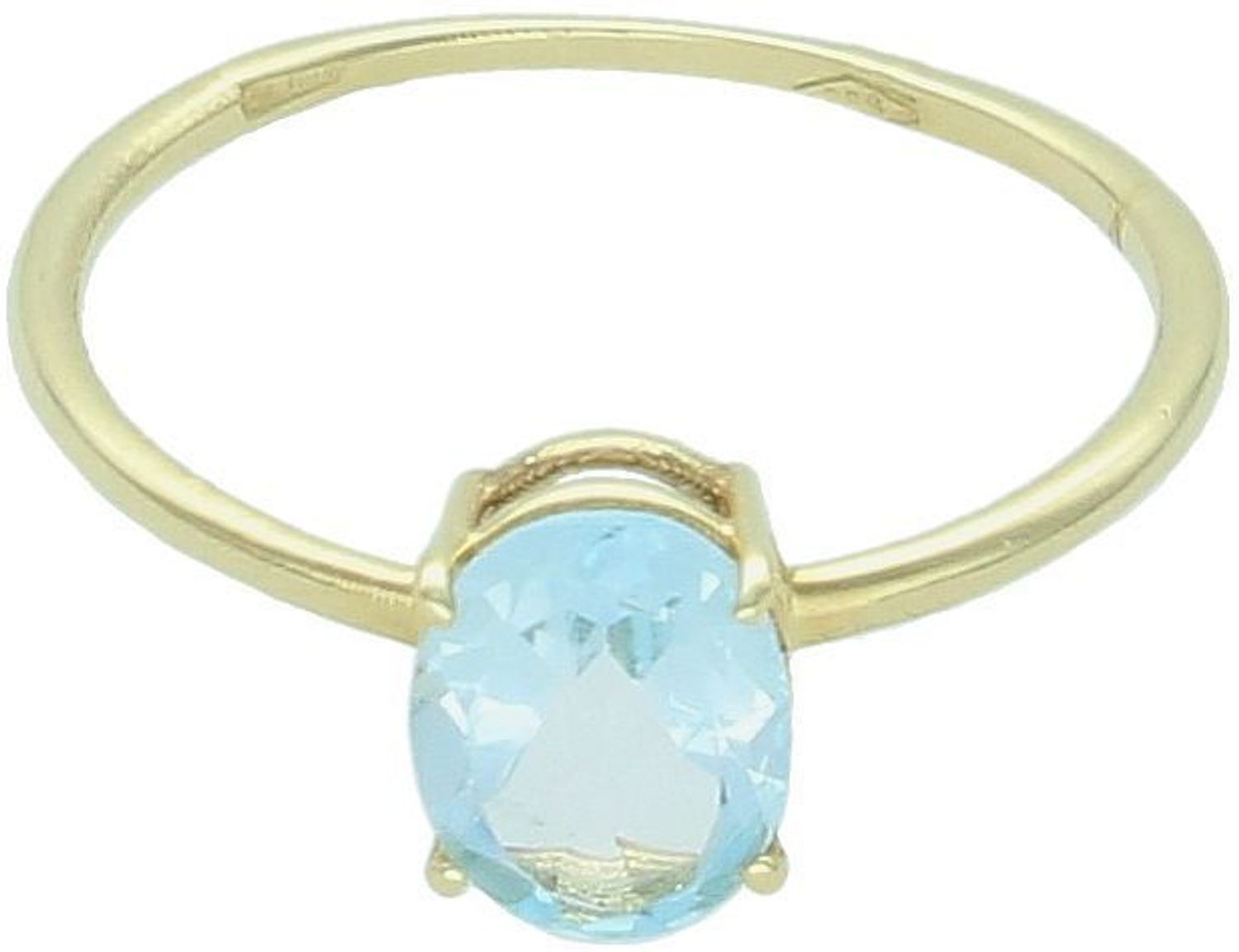 Zachwycający pierścionek ze złota próby 585 z kamieniem blue topaz. Model DIA-PRS-9045-585, waga 1,38 g. Idealny prezent – elegancja i wyjątkowy blask!1.jpg