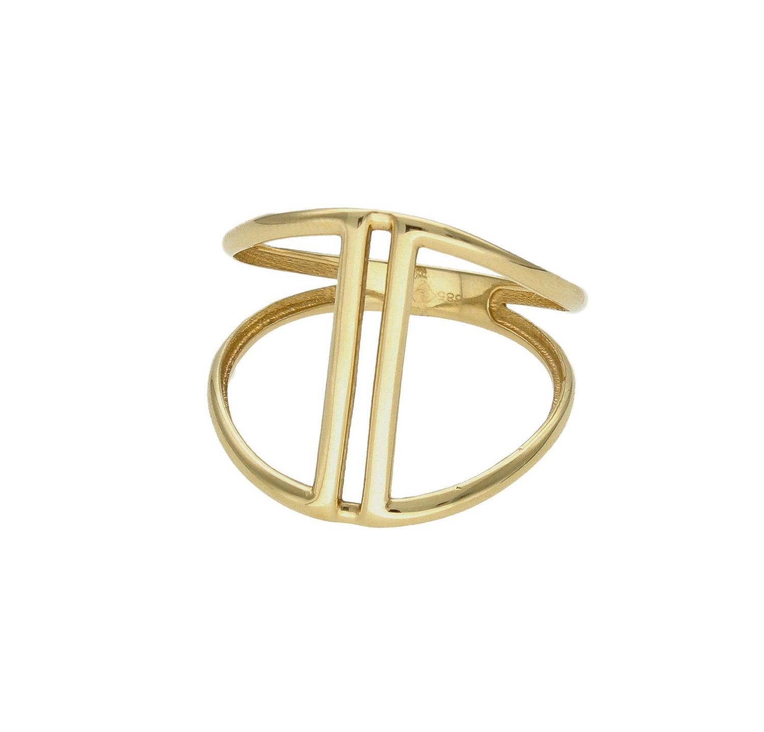 Złoty pierścionek 585 nowoczesny wzór rozmiar 16 DIA-PRS-9217-585  to złoty damski pierścionek wykonany z wysokiej próby złota 585. Gładki wzór nadaje pierścionkowi nowoczesnego wyglądu (4).jpg