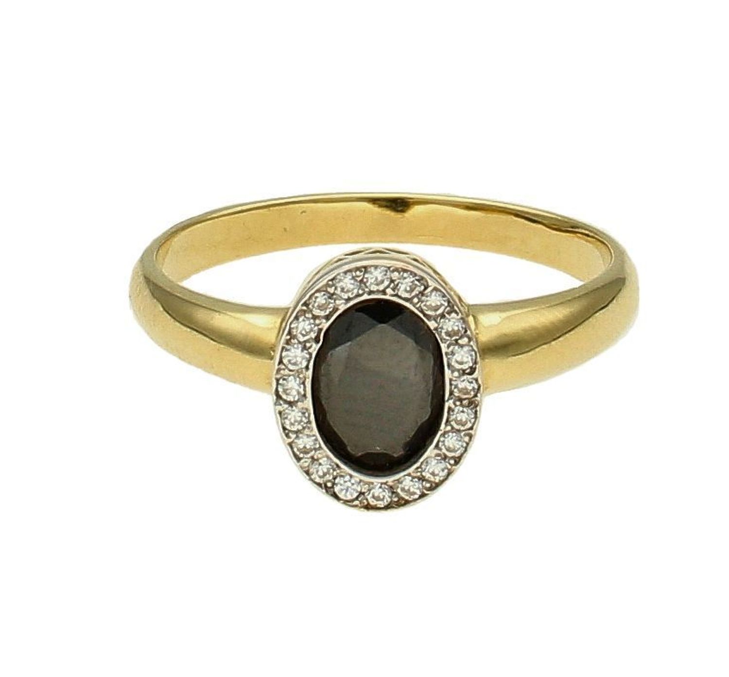 Złoty pierścionek damski 585 z czarną cyrkonią rozmiar 14 DIA-PRS-9258-585 (2).jpg