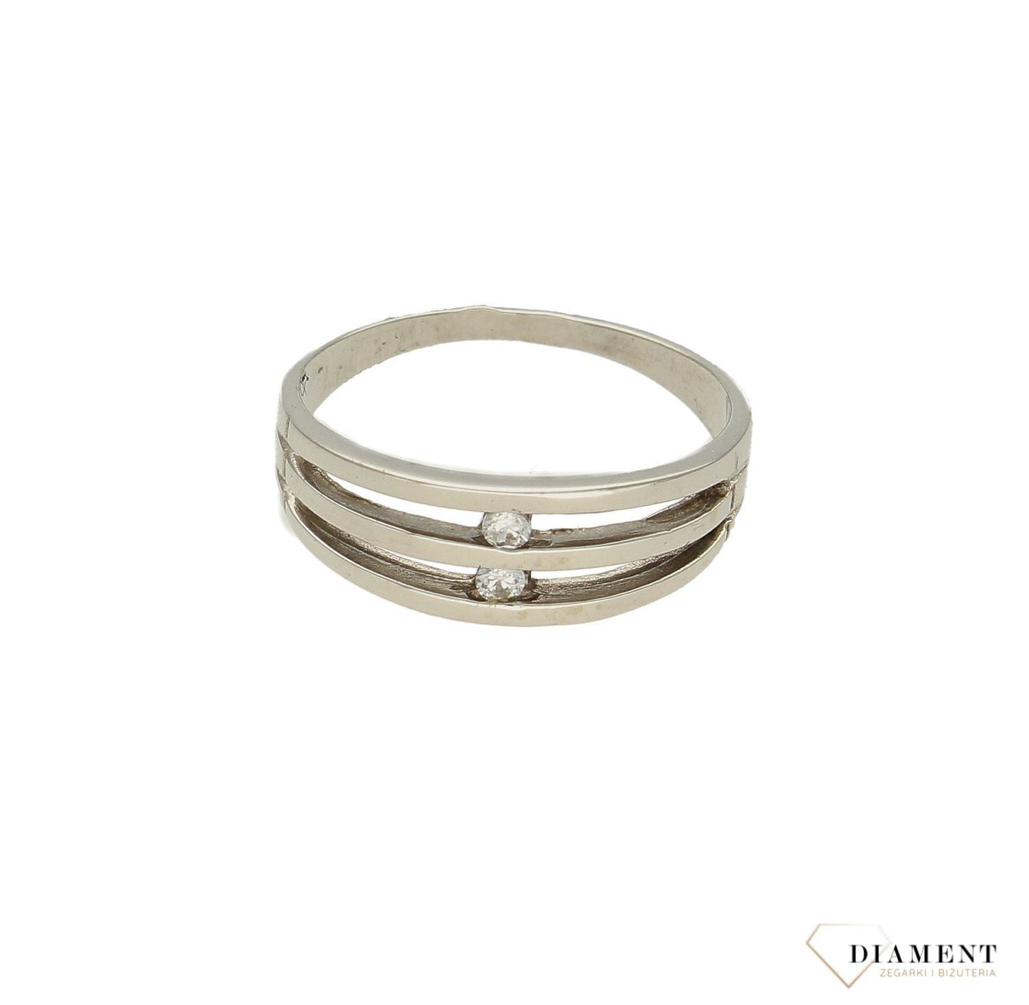 Białe złoto pierścionek damski 585 rozmiar 16 DIA-PRS-9283-585. Pierścionek będzie pięknym wyznaniem uczucia, można go podarować (2).jpg
