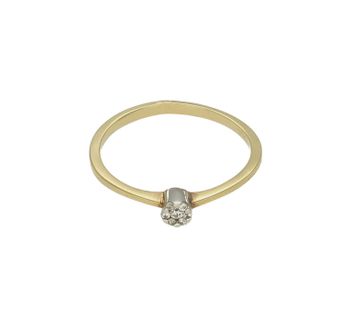 Złoty pierścionek 585 z wystającą cyrkonią zaręczynowy DIA-PRS-9290-585. Złoty pierścionek prosty ozdobiony wystającą cyrkonią. Piękny pierścionek wykonany z wysokiej jakości złota próby 585. Ponadczasowy wzór , pierścionek  (4).jpg