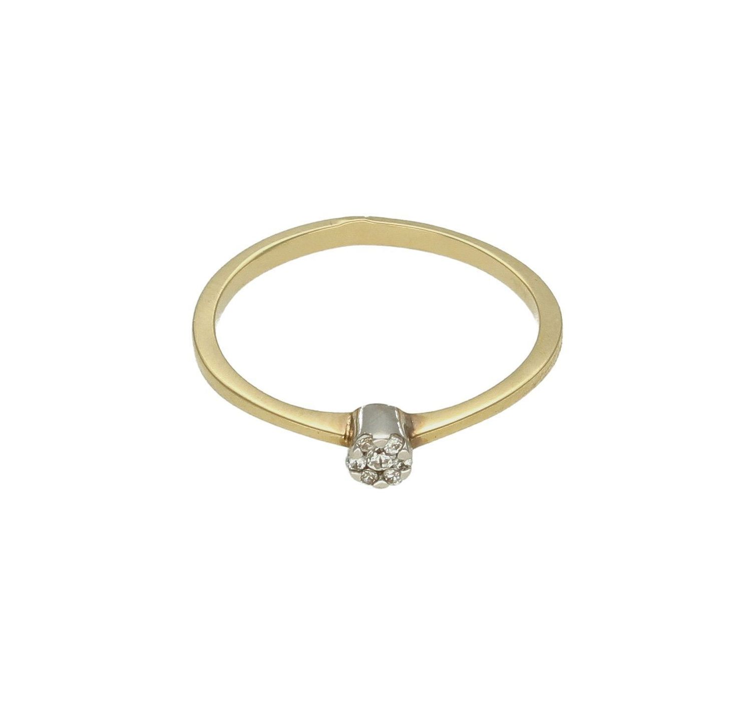 Złoty pierścionek 585 z wystającą cyrkonią zaręczynowy DIA-PRS-9290-585. Złoty pierścionek prosty ozdobiony wystającą cyrkonią. Piękny pierścionek wykonany z wysokiej jakości złota próby 585. Ponadczasowy wzór , pierścionek  (4).jpg