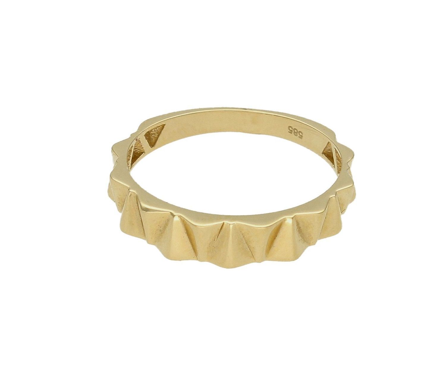 Złoty pierścionek 585 grawerowanie rozmiar 15 DIA-PRS-9337-585  to złoty damski pierścionek wykonany z wysokiej próby złota 585. Idealne grawerowanie we wzorze obrączki nadaje pierścionkowi nowoczesnego wyglądu (4).jpg