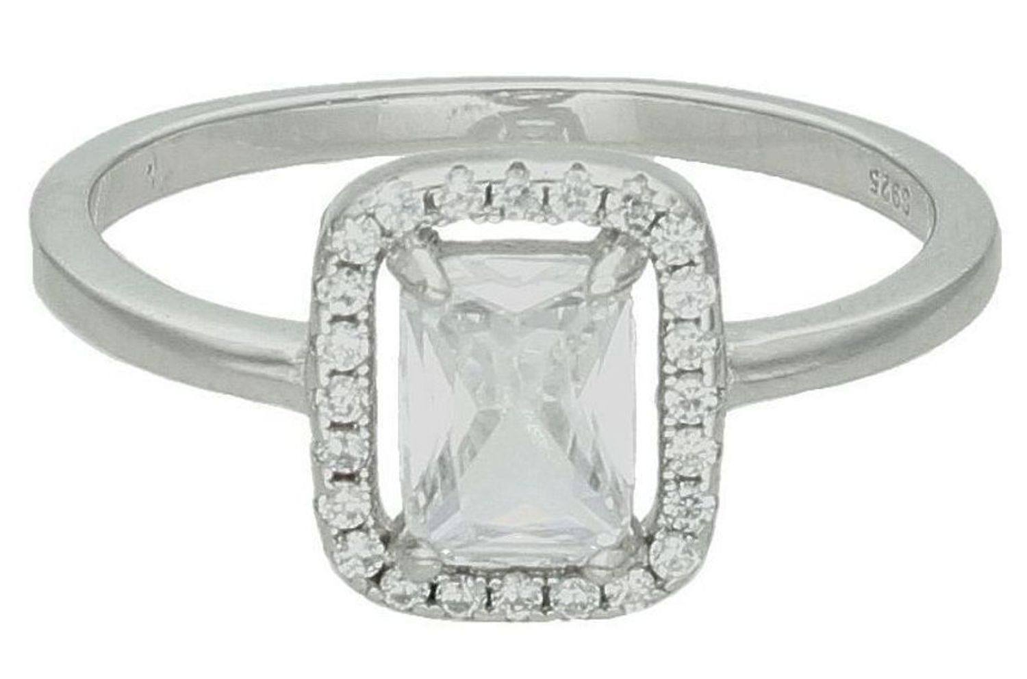 Srebrny pierścionek damski 925 zaręczynowy prostokątna cyrkonia DIA-PRS-9612-925. Srebrny pierścionek na zaręczyny. Pierścionek srebrny na prezent. Pierścionek ze srebra z cyrkonią.9.jpg