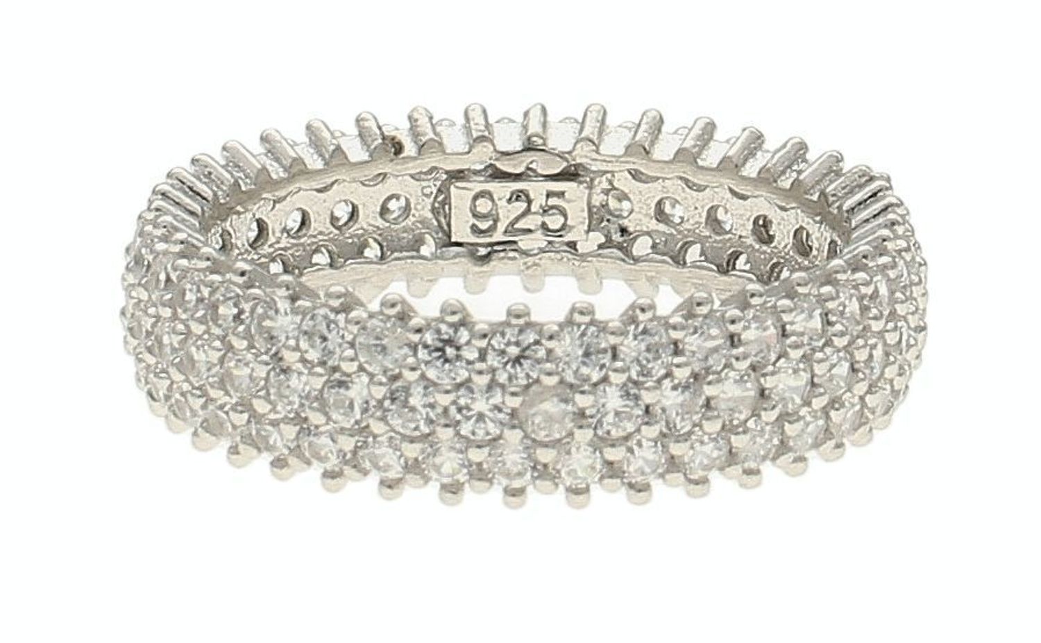 Srebrny pierścionek damski 925 obrączka z białymi cyrkoniami DIA-PRS-9617-925 (2).jpg