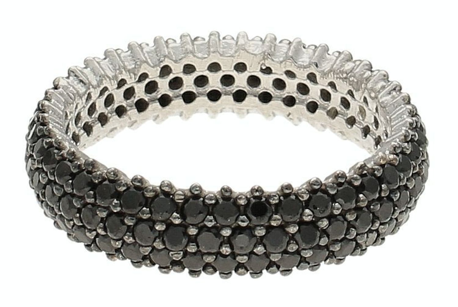 Srebrny pierścionek damski 925 czarna obrączka DIA-PRS-9628-925 (2).jpg