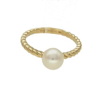 Złoty pierścionek z perłą Dall'Acqua DIA-PRS-AN0412-585. DALL'ACQUA to marka podkreślająca kobiece piękno, łącząca idealnie klasykę i najnowsze trendy w biżuterii. W tym sezonie królują serduszka, gwiazdki i koraliki (2).jpg