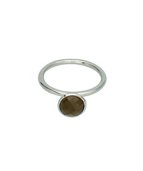Srebrny pierścionek 925 z kwarcem dymnym – okrągłe oczko DIA-PRS-KWARC2-925 fashion.jpg