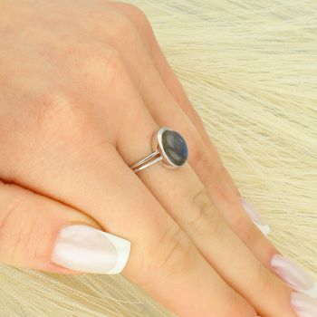 Srebrny pierścionek 925 z labradorytem – Rozmiar 16  Kamień naturalny srebro.jpg
