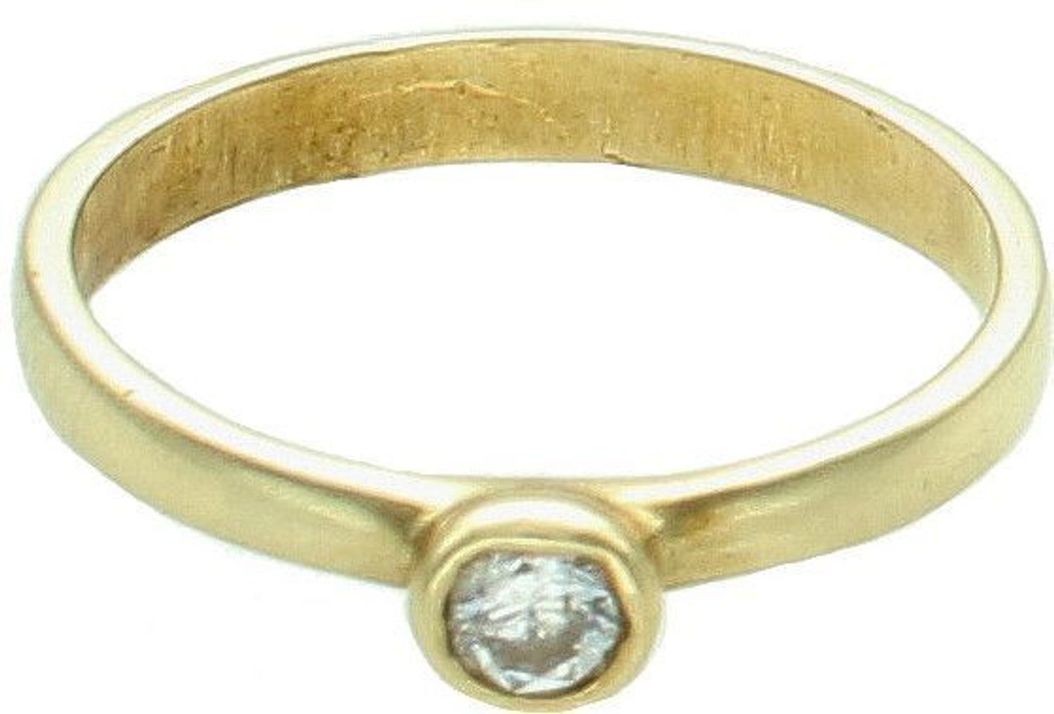 Złoty pierścionek damski 333 z okrągłą cyrkonią rozmiar 11 DIA-PRS-PI2611-333.  Złoty pierścionek damski. Pierścionek złoty 333 z cyrkoniami. Złoty pierścionek o klasycznym wzorze na prezent. Pierścionek złoty.jpg