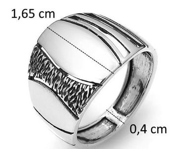 Masywny pierścionek srebrny Ag 925 z gładką powierzchnią i dekoracyjnym pasem. Nowoczesny i elegancki design unisex, idealny do codziennego noszenia i na wyjątkowe okazje.2.jpg